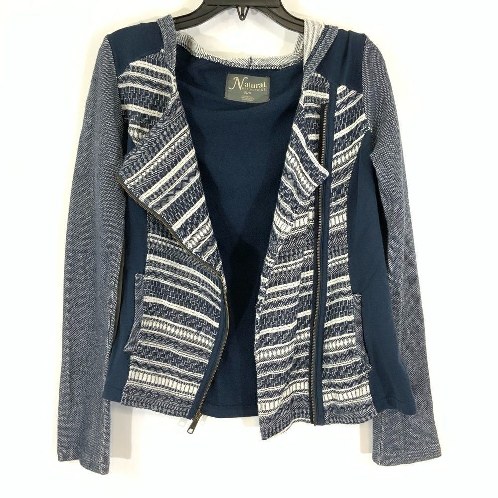 Natural Collections asymmetrical zip jacket S - Picture 3 of 5